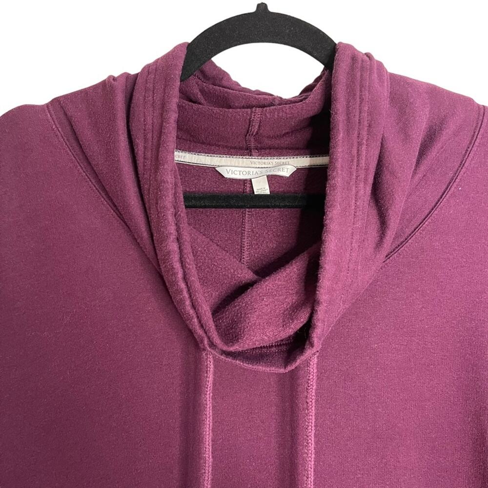 Victoria’s Secret VSX Angel Burgundy Cowl Neck Pullover Sweatshirt - Picture 3 of 8